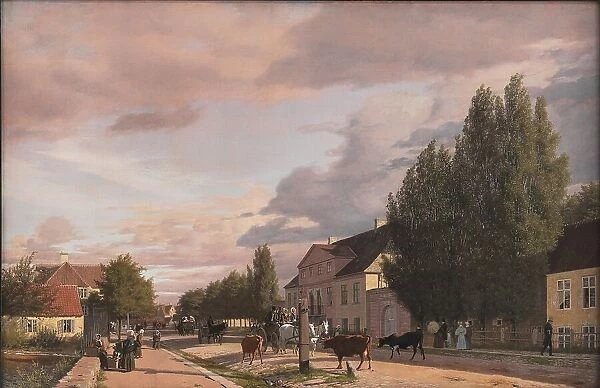 View of a Street in osterbro outside Copenhagen - Morning Light, 1836. Creator: Christen Købke