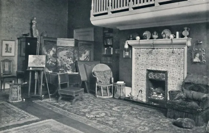 Framed Print : View in the Studio of Sir E. A. Waterlow, R. A. late 19th-early 20th century. Creator: Unknown Framed Print : View in the Studio of Sir E. A. Waterlow, R. A. late 19th-early 20th century. Creator: Unknown