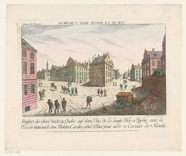 View of a suburb in Quebec, 1755-1779. Creator: Franz Xavier Habermann