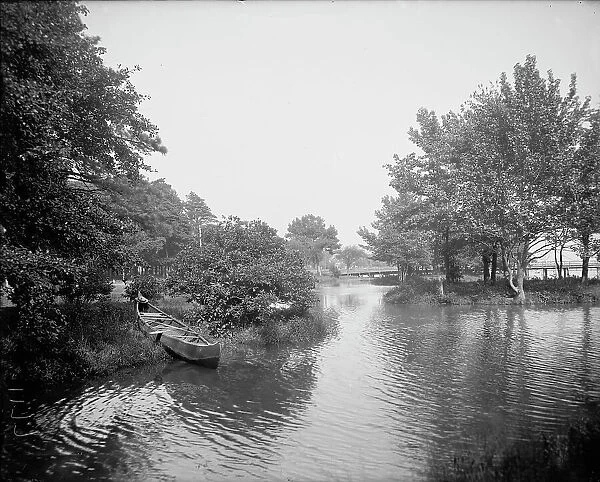 View on Sunset Lake, Asbury Park, N.J. between 1900 and 1910. Creator: Unknown