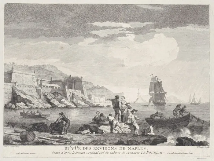 Framed Print : Third View of the Surroundings of Naples, ca. 1760-80. Creator: Pierre Francois Basan Framed Print : Third View of the Surroundings of Naples, ca. 1760-80. Creator: Pierre Francois Basan