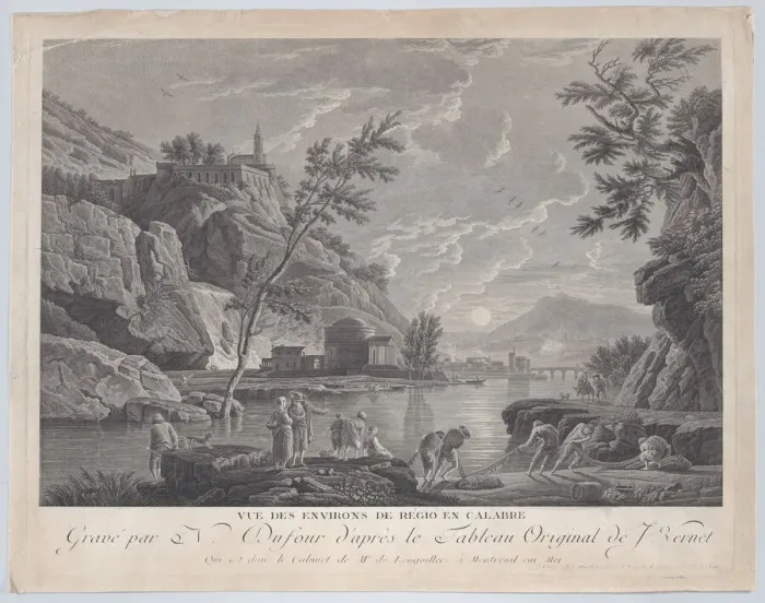Framed Print : View of the Surroundings of Regio in Calabria, ca. 1770. Creator: Charles Nicolas Dufour Framed Print : View of the Surroundings of Regio in Calabria, ca. 1770. Creator: Charles Nicolas Dufour