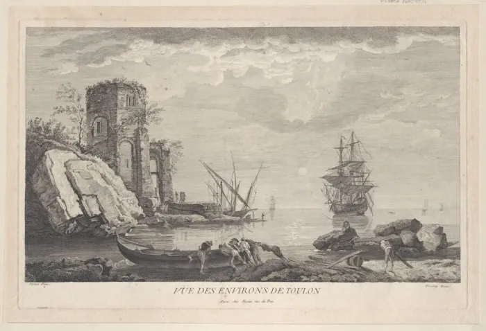 Framed Print : View of the Surroundings of Toulon, ca. 1750-1800. Creator: Jean Francois Feradiny Framed Print : View of the Surroundings of Toulon, ca. 1750-1800. Creator: Jean Francois Feradiny