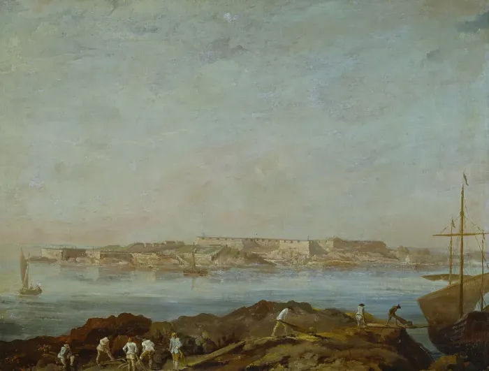 Framed Print : View of Sveaborg, early 1760s. Creator: Augustin Ehrensvard