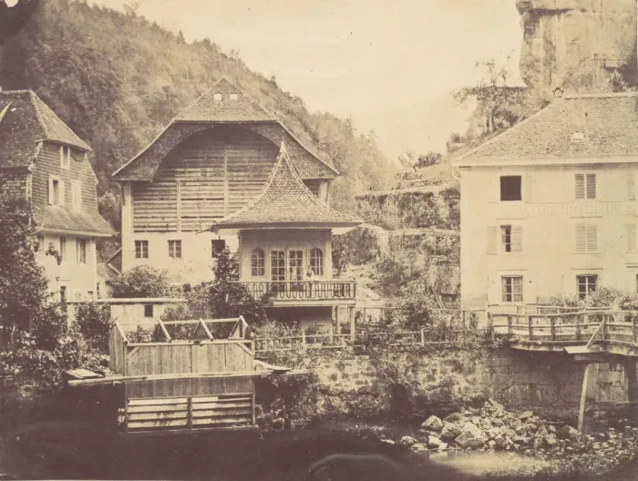 Framed Print : View in Switzerland, 1850s. Creator: John Joscelyn Coghill Framed Print : View in Switzerland, 1850s. Creator: John Joscelyn Coghill