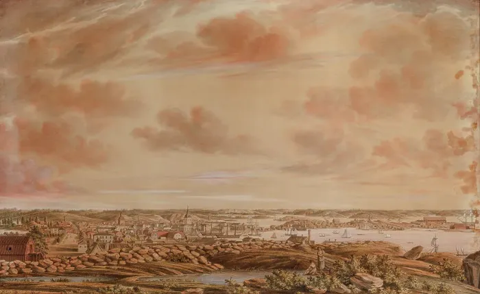 Framed Print : View from Tähtitorninmäki to the north, 1816. Creator: Erik Wilhelm the Younger Framed Print : View from Tähtitorninmäki to the north, 1816. Creator: Erik Wilhelm the Younger