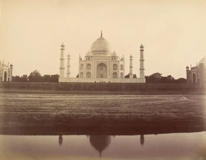 Framed Print : View of the Taj Mahal from the Jamuna, Agra, 1860s-70s. Creator: Unknown Framed Print : View of the Taj Mahal from the Jamuna, Agra, 1860s-70s. Creator: Unknown