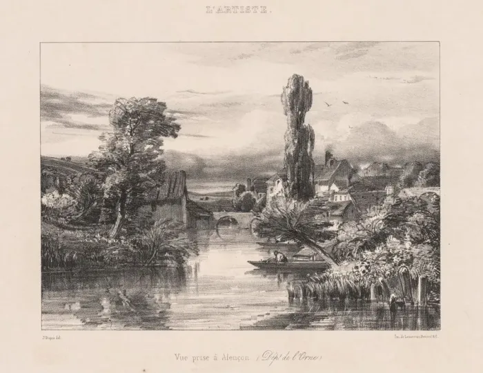 Framed Print : View taken at Alencon (Vue Prise a Alencon), 1839. Creator: Jules Dupré Framed Print : View taken at Alencon (Vue Prise a Alencon), 1839. Creator: Jules Dupré