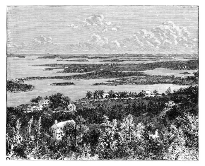 Framed Print : View taken from Gibbs Hill, Bermudas, c1890 Framed Print : View taken from Gibbs Hill, Bermudas, c1890