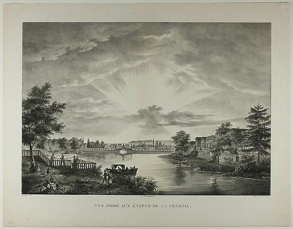 View Taken from the Pools of the Presnia, 1833. Creator: Augustin François Lemaître