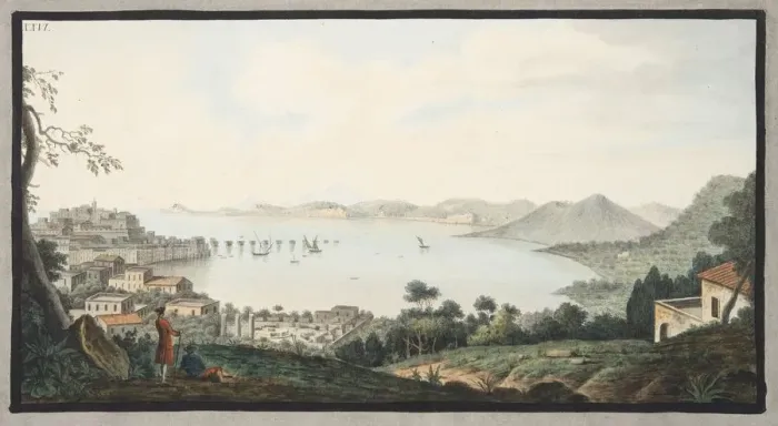 Framed Print : View taken from the spot known as Accademia near Puzzoli, 1776 Framed Print : View taken from the spot known as Accademia near Puzzoli, 1776