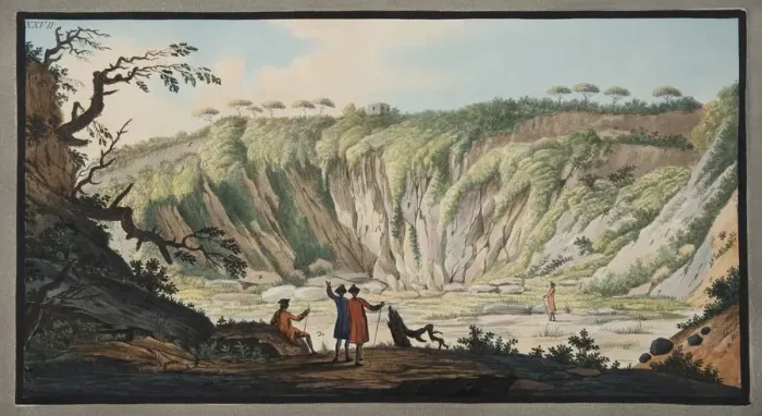 Framed Print : View taken from the bottom of the Crater of Monte Nuovo, 1776