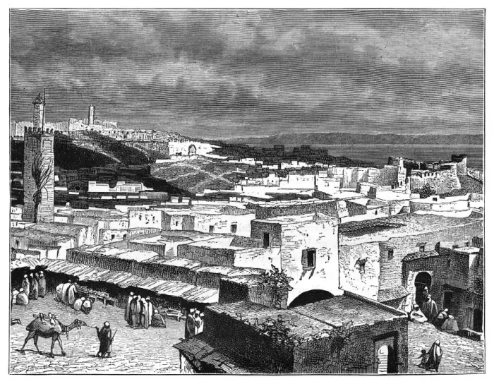 Framed Print : View of Tangier, Morocco, from the landward side, c1890 Framed Print : View of Tangier, Morocco, from the landward side, c1890