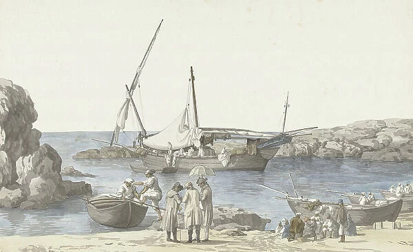 View of Taranto and harbour of Luogo Vivo, 1778. Creator: Louis Ducros