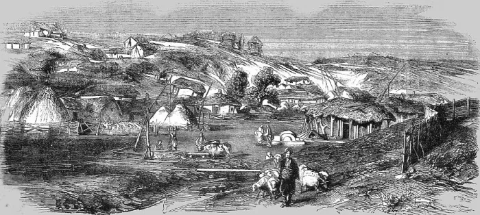Framed Print : View of a Tartar Village, 1854. Creator: Unknown Framed Print : View of a Tartar Village, 1854. Creator: Unknown