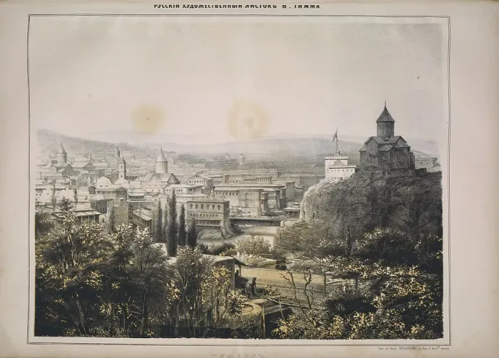 Framed Print : View of Tbilisi, 1850s. Creator: Timm, Wassili (George Wilhelm) (1820-1895) Framed Print : View of Tbilisi, 1850s. Creator: Timm, Wassili (George Wilhelm) (1820-1895)