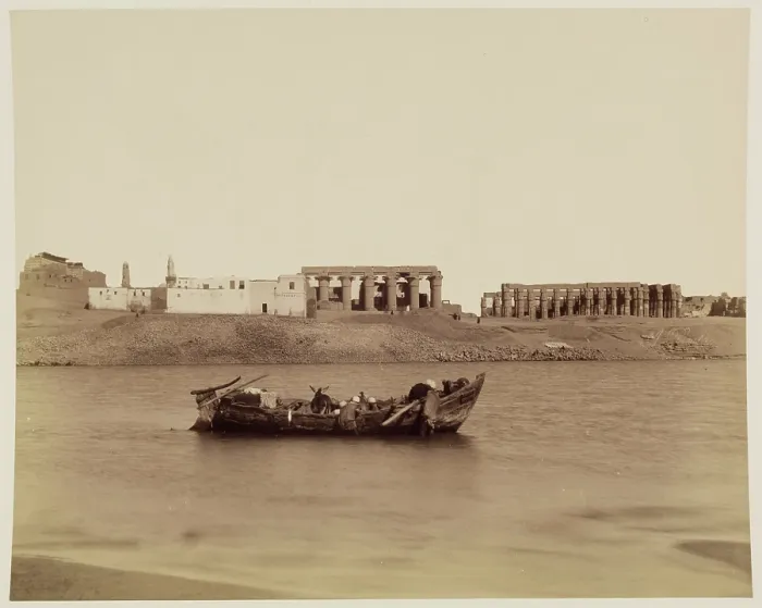 Framed Print : View of the Temple of Luxor. Luxor, East Bank, between 1860 and 1903. Creator: Antonio Beato Framed Print : View of the Temple of Luxor. Luxor, East Bank, between 1860 and 1903. Creator: Antonio Beato
