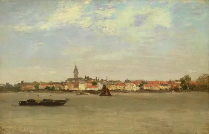 Framed Print : A View of Temse, c1870-1890s. Creator: Guillaume Vogels Framed Print : A View of Temse, c1870-1890s. Creator: Guillaume Vogels