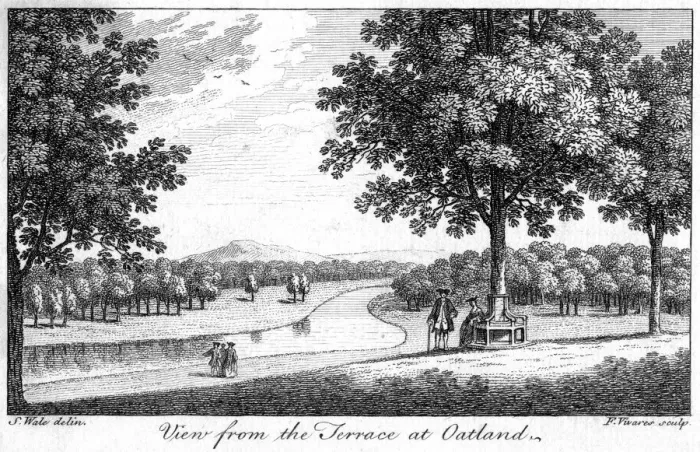 Framed Print : View from the Terrace at Oatland, 18th century. Artist: Francois Vivares Framed Print : View from the Terrace at Oatland, 18th century. Artist: Francois Vivares