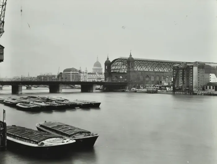 Framed Print : View across the Thames to Cannon Street Station, London, 1958 Framed Print : View across the Thames to Cannon Street Station, London, 1958