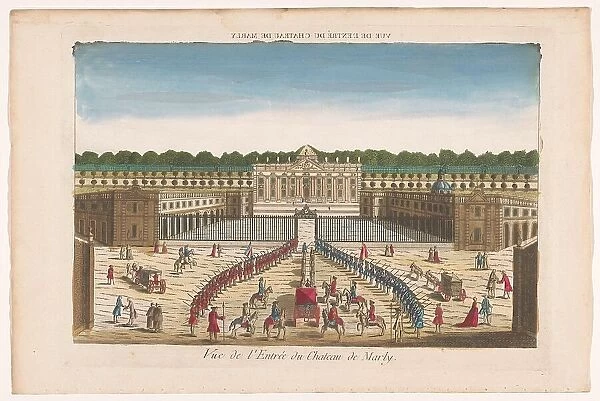 View of the front of the Château de Marly, 1700-1799. Creator: Unknown