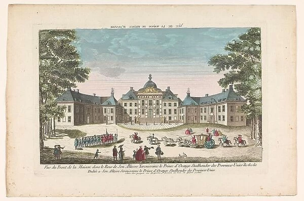 View of the front of the Huis ten Bosch Palace in The Hague, 1700-1799. Creator: Unknown