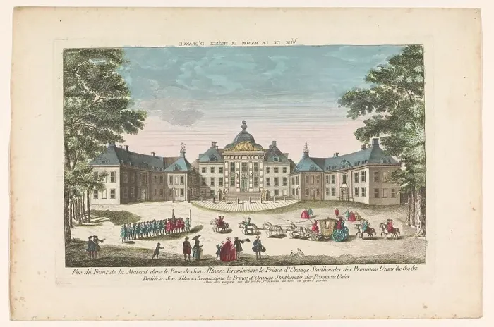 Framed Print : View of the front of the Huis ten Bosch Palace in The Hague, 1700-1799. Creator: Unknown Framed Print : View of the front of the Huis ten Bosch Palace in The Hague, 1700-1799. Creator: Unknown