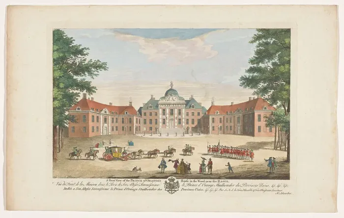Framed Print : View of the front of the Huis ten Bosch Palace in The Hague, 1734-1768. Creator: H. Scheurleer Framed Print : View of the front of the Huis ten Bosch Palace in The Hague, 1734-1768. Creator: H. Scheurleer