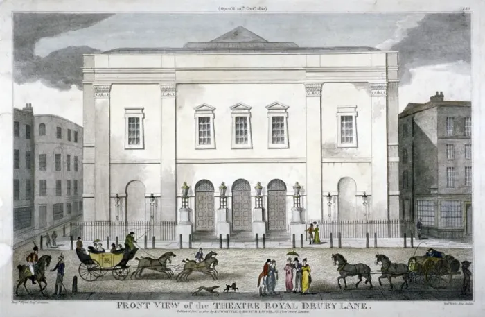Framed Print : Front view of the Theatre Royal, Drury Lane, Westminster, London, 1812 Framed Print : Front view of the Theatre Royal, Drury Lane, Westminster, London, 1812