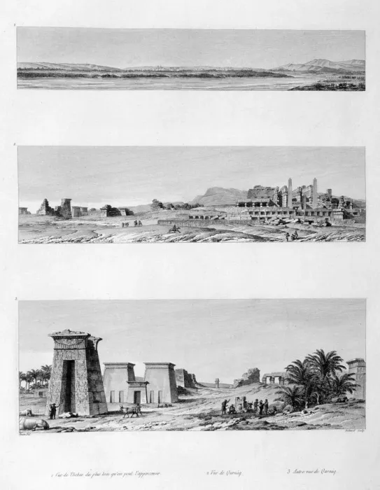 Framed Print : View of Thebes and Karnak, Egypt, c1808. Artist: Baltard Framed Print : View of Thebes and Karnak, Egypt, c1808. Artist: Baltard