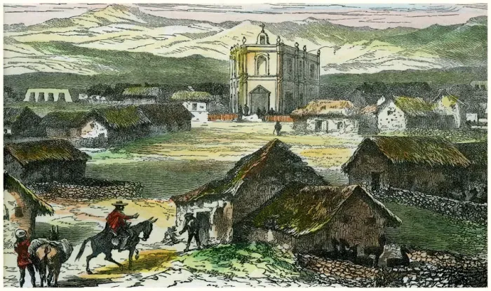 Framed Print : View of Tiahuanaco, near Lake Titicaca, Bolivia, c1880 Framed Print : View of Tiahuanaco, near Lake Titicaca, Bolivia, c1880