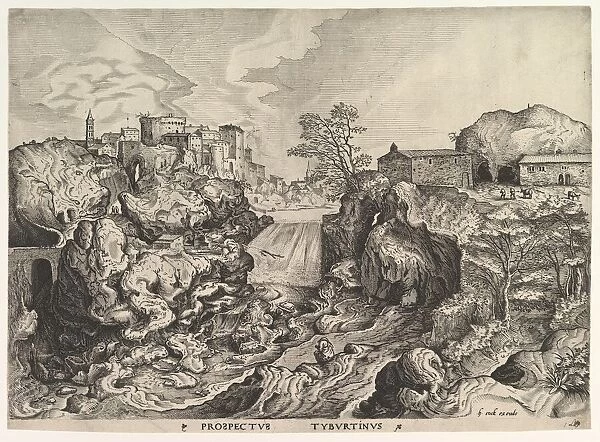 View of the Tiber (Tivoli) (Prospectus Tyburtinus) from The Large Landscapes, ca. 1555-56