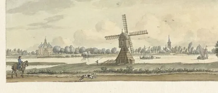 Framed Print : View of Tienhoven and Het Huis Herlaar, 1750. Creator: Jan de Beyer Framed Print : View of Tienhoven and Het Huis Herlaar, 1750. Creator: Jan de Beyer