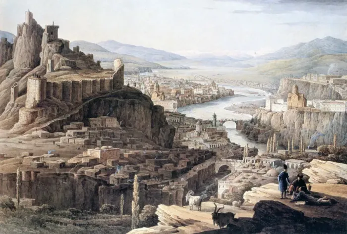 Framed Print : View of Tiflis, 1830. Artist: Nikandor Grigorievich Chernetsov