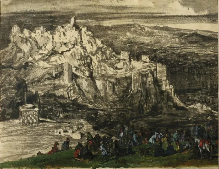 Framed Print : View of Tiflis, 1840s. Artist: Gagarin, Grigori Grigorievich (1810-1893) Framed Print : View of Tiflis, 1840s. Artist: Gagarin, Grigori Grigorievich (1810-1893)