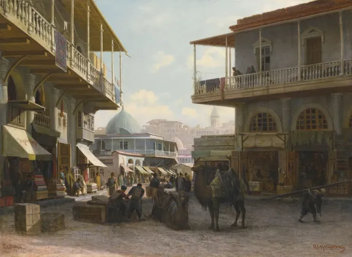 Framed Print : View of Tiflis, 1874. Artist: Vereshchagin, Pyotr Petrovich (1836-1886) Framed Print : View of Tiflis, 1874. Artist: Vereshchagin, Pyotr Petrovich (1836-1886)