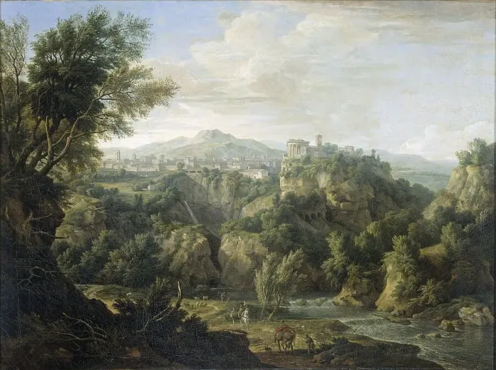 Framed Print : View of Tivoli, 1725. Creator: Isaac de Moucheron Framed Print : View of Tivoli, 1725. Creator: Isaac de Moucheron