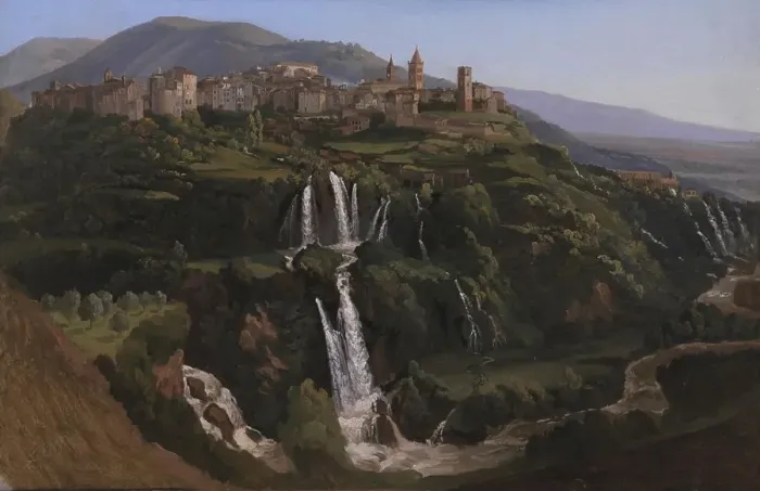 Framed Print : View of Tivoli in Italy, 1844. Creator: Gustav Wilhelm Palm Framed Print : View of Tivoli in Italy, 1844. Creator: Gustav Wilhelm Palm