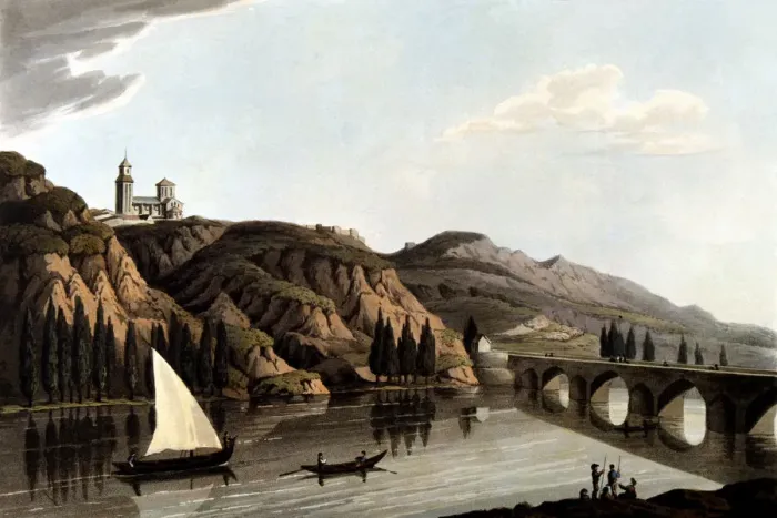 Framed Print : View of Toro (Zamora) on the Douro River, lithograph, 1812 Framed Print : View of Toro (Zamora) on the Douro River, lithograph, 1812