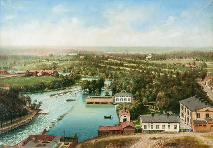 Framed Print : View from the tower of Holy Trinity Church to the west, 1880-1890. Creator: Unknown Framed Print : View from the tower of Holy Trinity Church to the west, 1880-1890. Creator: Unknown
