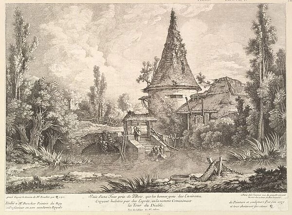 View of Tower near Blois, mid 18th century. Creator: Quentin Pierre Chedel