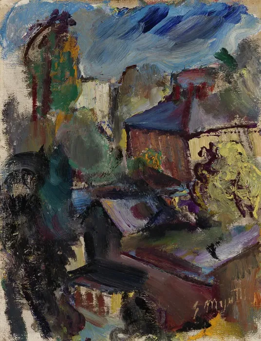 Framed Print : View of a Town, 1920-1923. Creator: Eemu Myntti Framed Print : View of a Town, 1920-1923. Creator: Eemu Myntti