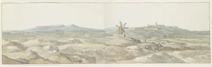 Framed Print : View of the town of Ghozo on the island of Gozo, 1778. Creator: Louis Ducros Framed Print : View of the town of Ghozo on the island of Gozo, 1778. Creator: Louis Ducros