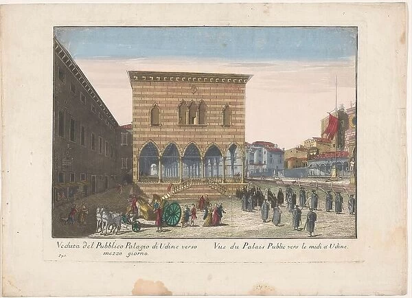 View of the Town Hall in Udine, 1700-1799. Creator: Unknown
