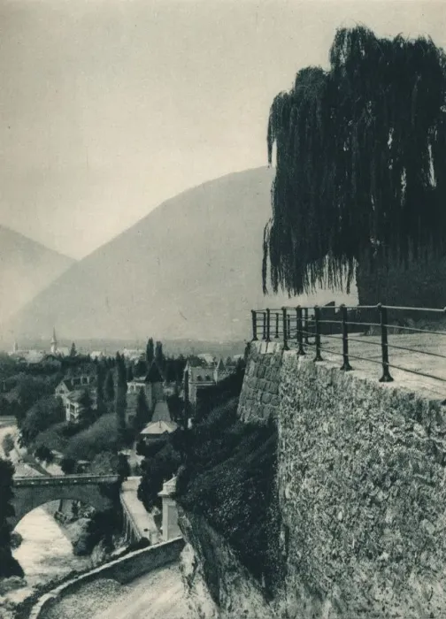 Framed Print : View of the town, Merano, South Tyrol, Italy, 1927. Artist: Eugen Poppel Framed Print : View of the town, Merano, South Tyrol, Italy, 1927. Artist: Eugen Poppel