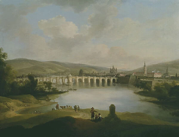 View of a Town, mid-18th century. Creator: Christian Wilhelm Ernst Dietrich