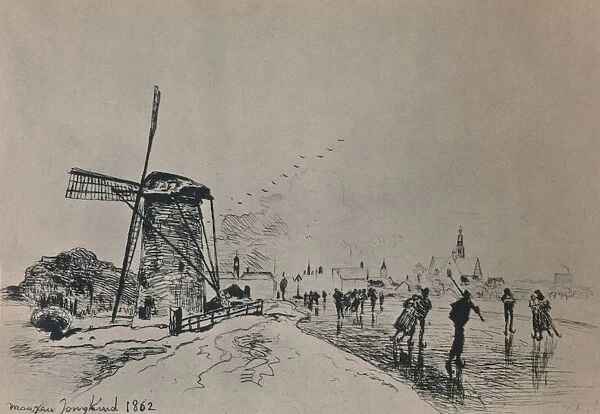 View of the Town of Mssluis, 1862, (1946). Artist: Johan Barthold Jongkind