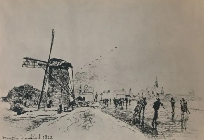 Framed Print : View of the Town of Mssluis, 1862, (1946). Artist: Johan Barthold Jongkind Framed Print : View of the Town of Mssluis, 1862, (1946). Artist: Johan Barthold Jongkind
