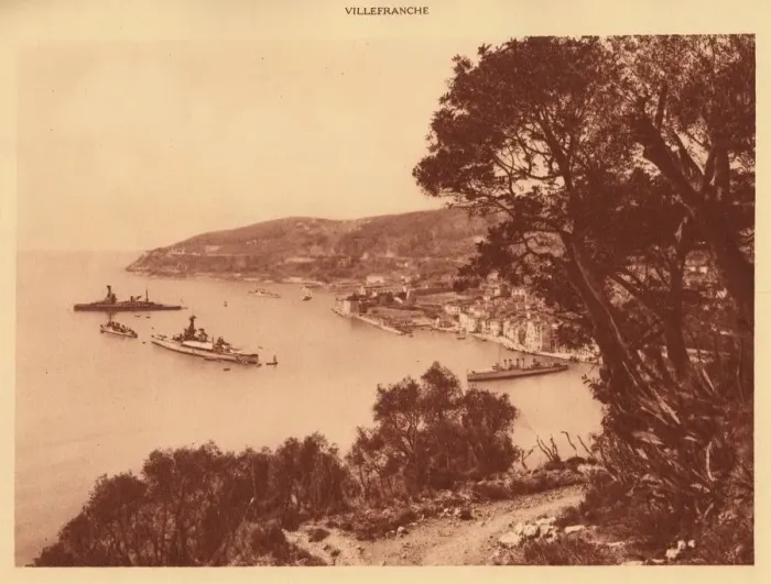 Framed Print : View of the town and Roadstead, Villefranche, 1930. Creator: Unknown Framed Print : View of the town and Roadstead, Villefranche, 1930. Creator: Unknown