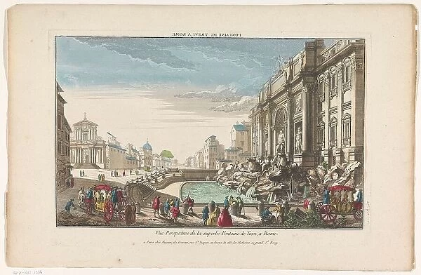 View of the Trevi Fountain in Rome, 1735-1805. Creator: Unknown